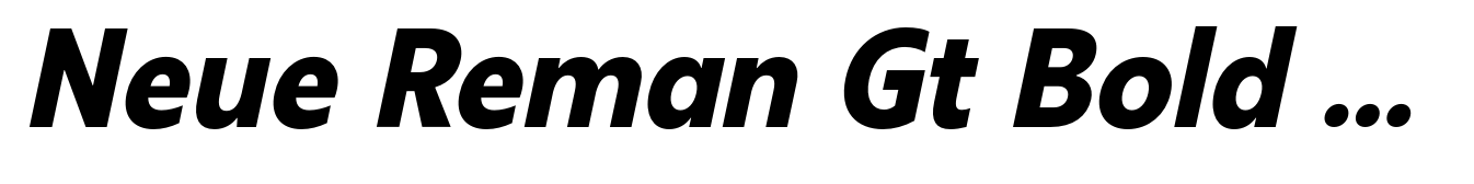 Neue Reman Gt Bold Semi Condensed Italic